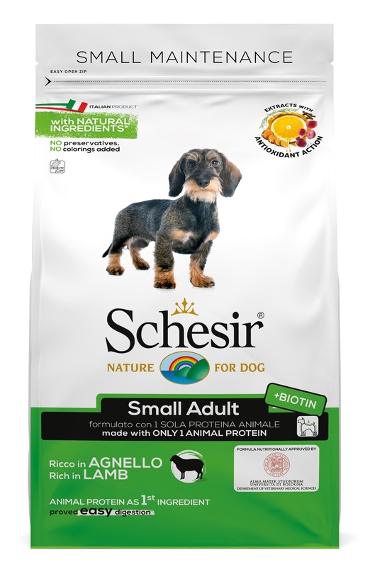 SCHESIR CANE MANTENIMENTO SMALL ADULT AGNELLO 800GR — confronto prezzi