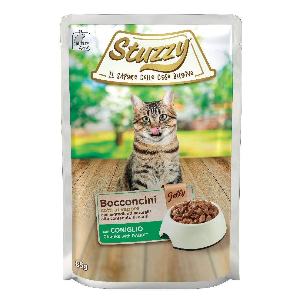 Stuzzy Gatto Bocconcini Jelly Busta Adulto Coniglio 85 Gr