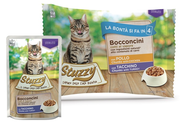 Stuzzy Gatto Bocconcini Multipack Adulto Sterilizzato Pollo &amp; Tacchino Cf. (4X85) Gr