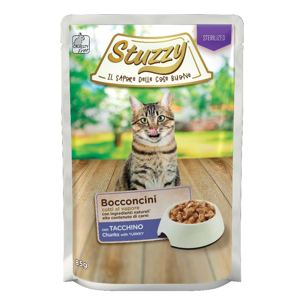 Stuzzy Gatto Bocconcini Busta Adulto Sterilizzato Tacchino 85 Gr