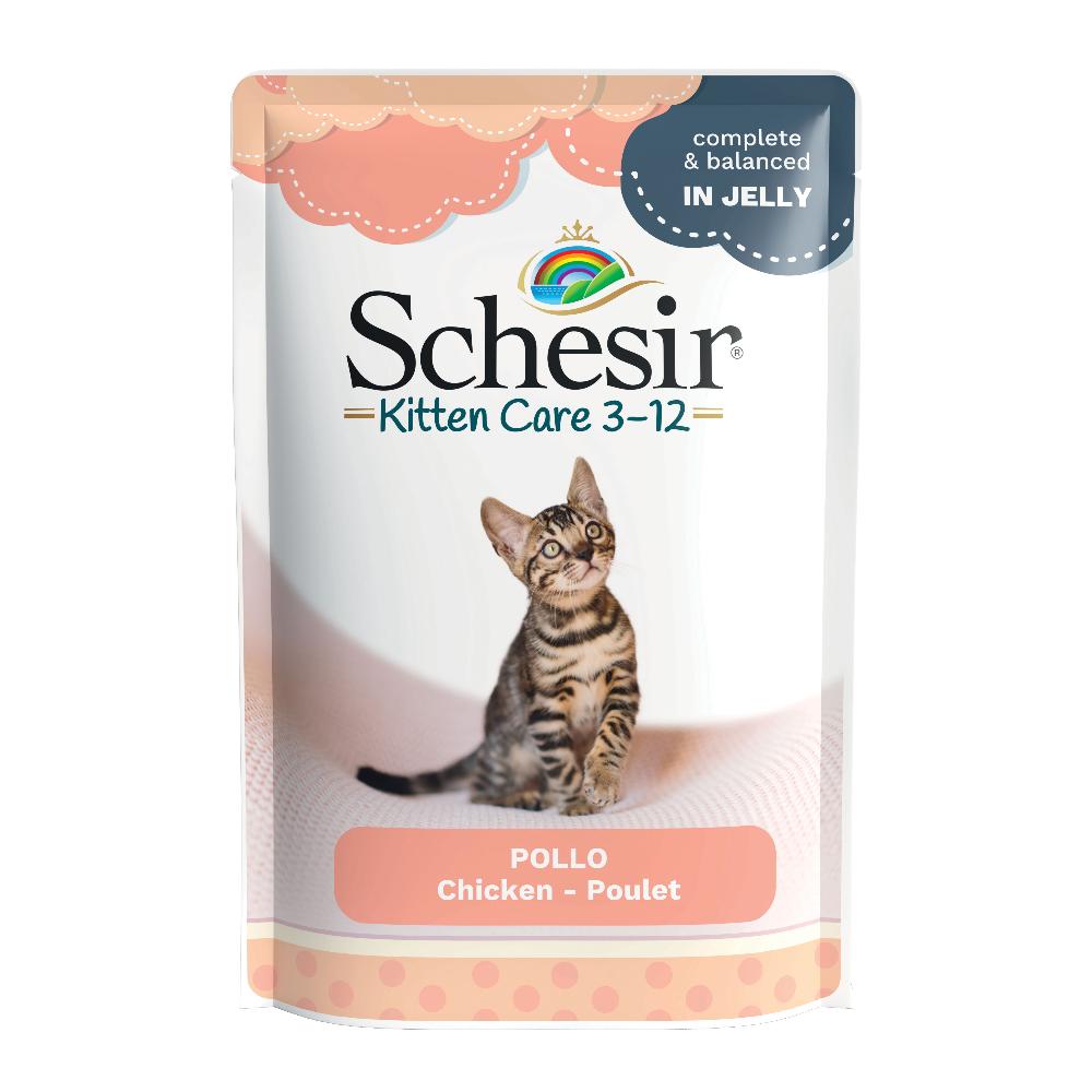 Schesir cat kitten pollo 85g