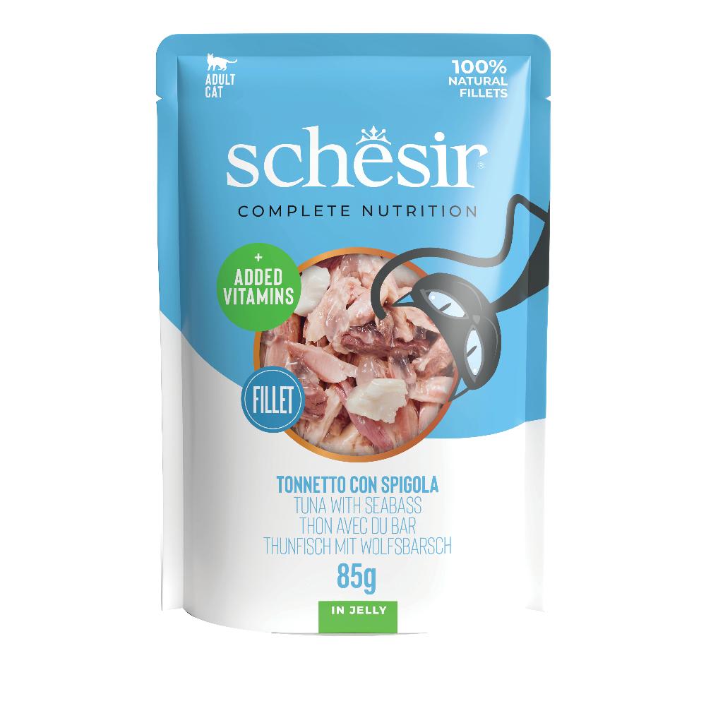 Schesir Gatto Busta In Jelly Adulto Tonnetto &amp; Spigola 85 Gr