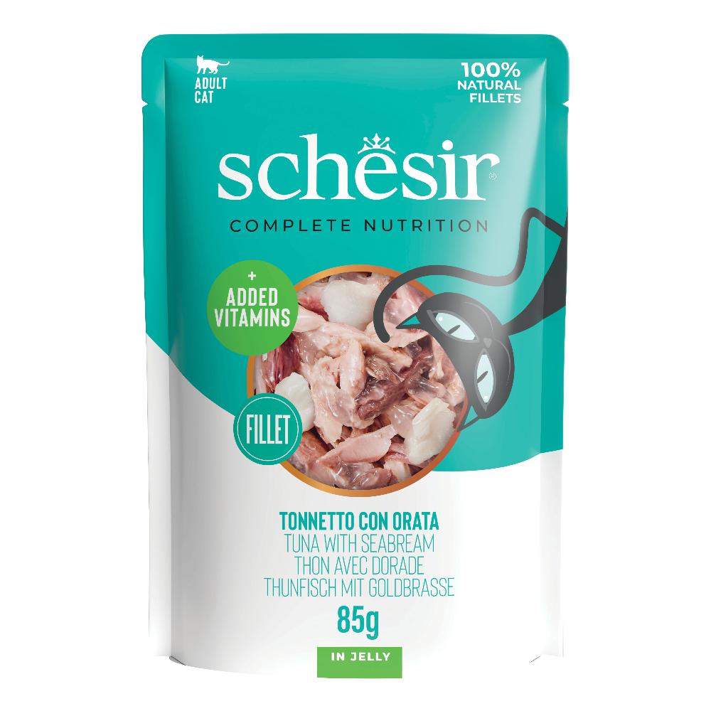 Schesir Gatto Busta In Jelly Adulto Tonnetto &amp; Orata 85 Gr