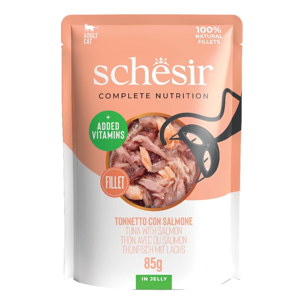 SCHESIR GATTO JELLY ADULT TONNETTO SALMONE 85GR (bustina)