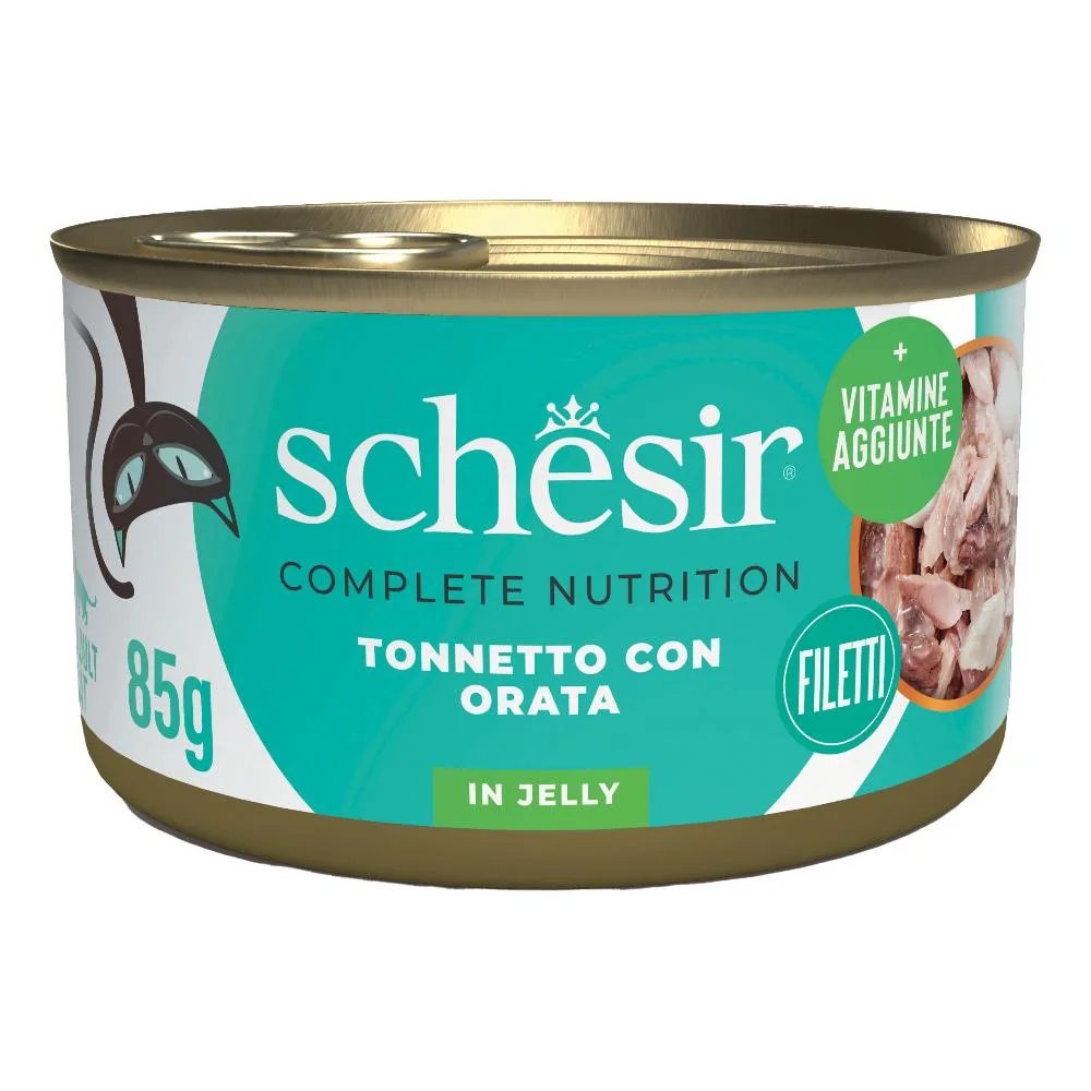 Schesir Gatto Lattina In Jelly Adulto Tonnetto &amp; Orata 85 Gr
