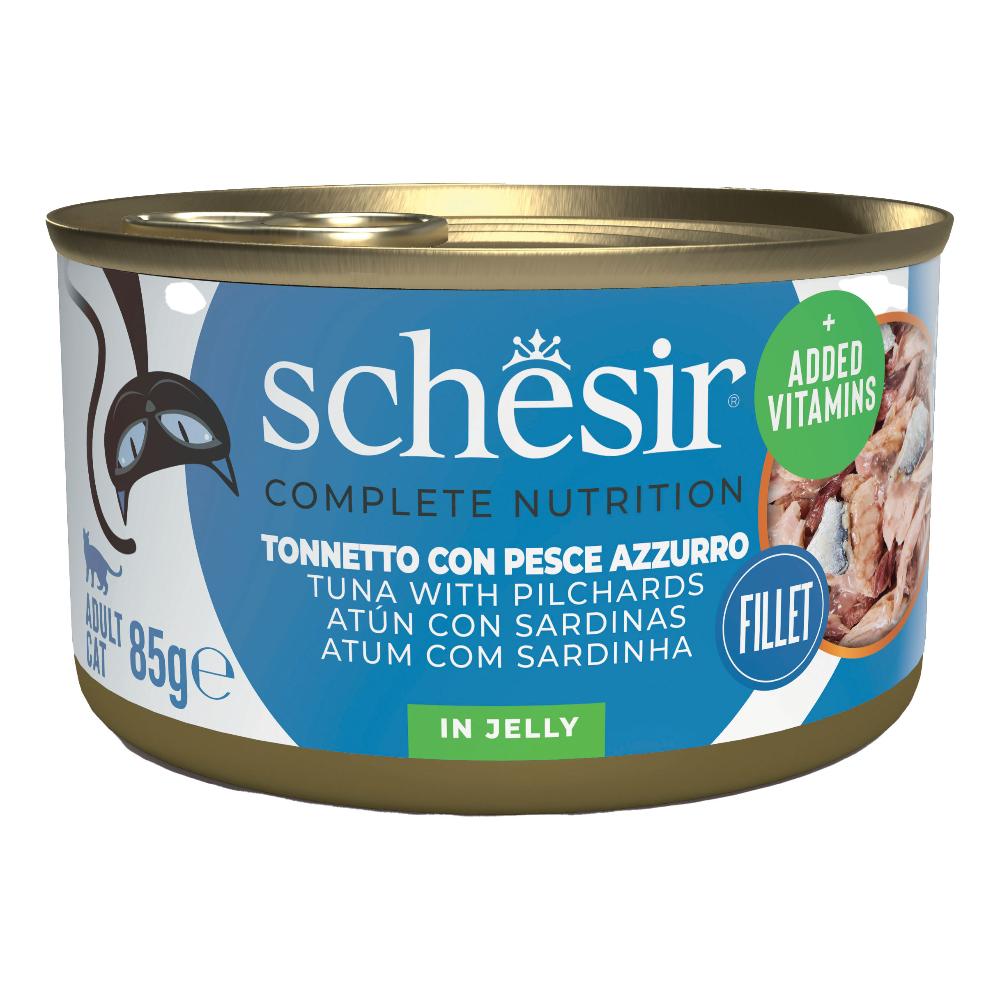 Schesir Gatto Lattina In Jelly Adulto Tonnetto &amp; Pesce Azzurro 85 Gr