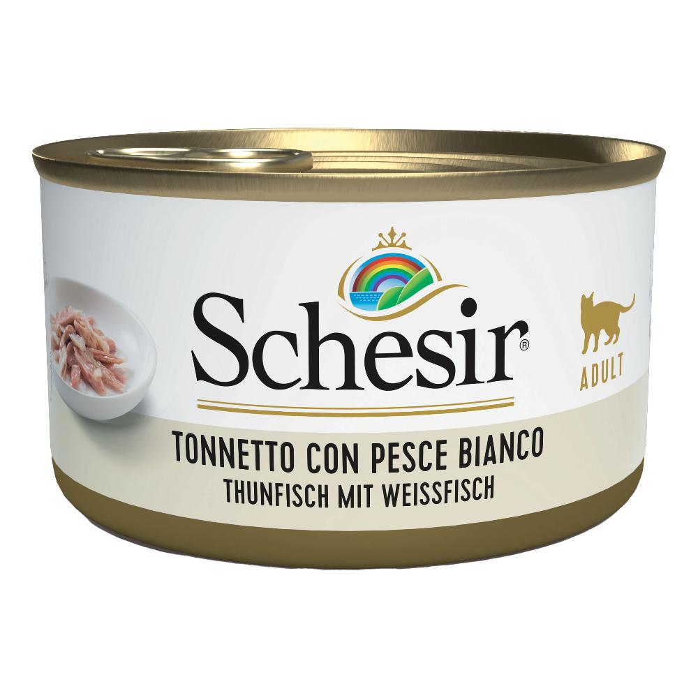Schesir Gatto Lattina In Jelly Adulto Tonnetto &amp; Pesce Bianco 85 Gr