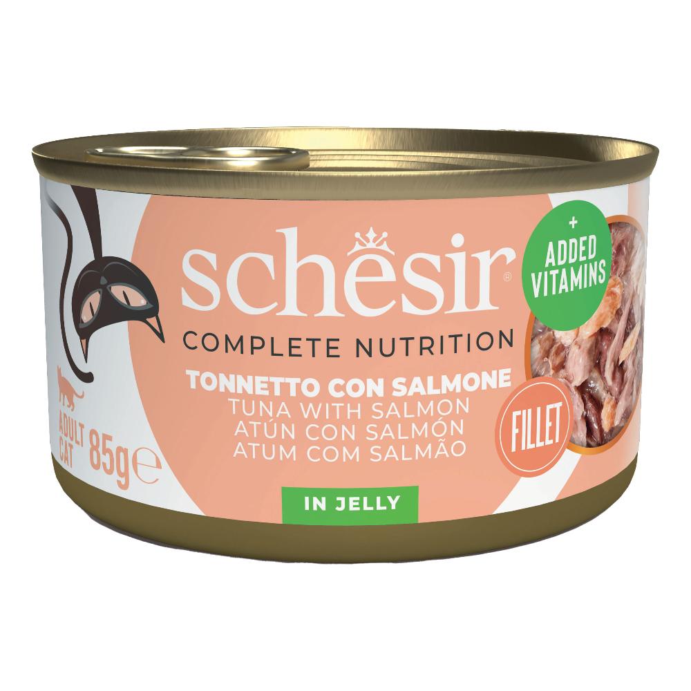 Schesir Gatto Lattina In Jelly Adulto Tonnetto &amp; Salmone 85 Gr