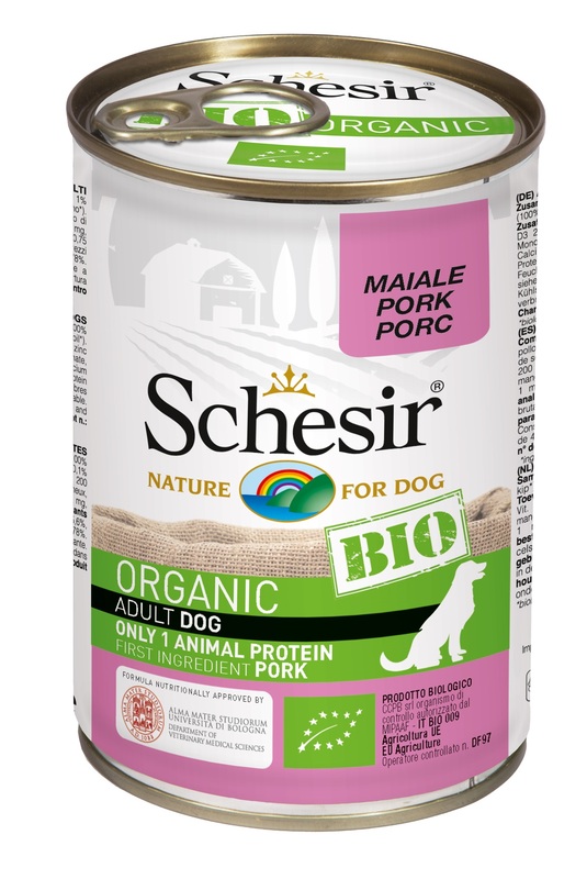SCHESIR BIO CANE ADULT MAIALE 400GR (lattina)
