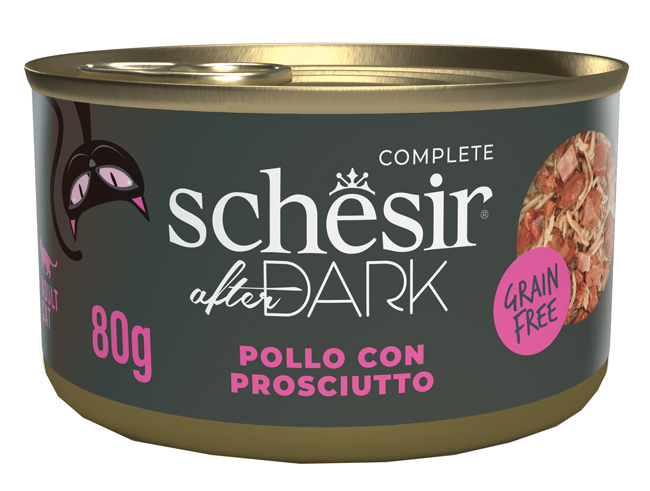 Schesir cat after dark pollo con prosciutto 80 g — confronto prezzi
