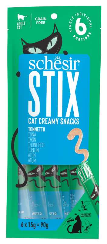 SCHESIR GATTO SNACK STIX CREAMY TONNETTO 6PZ 15GR