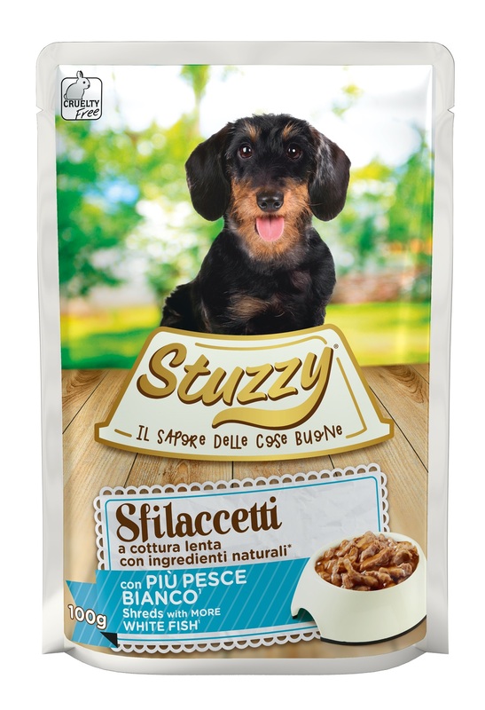 Stuzzy Cane Sfilaccetti Busta Adulto Pesce Bianco 100 Gr — confronto prezzi