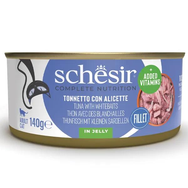 Schesir Gatto Adulto Tonnetto Con Alicette Al Naturale Lattina 140g