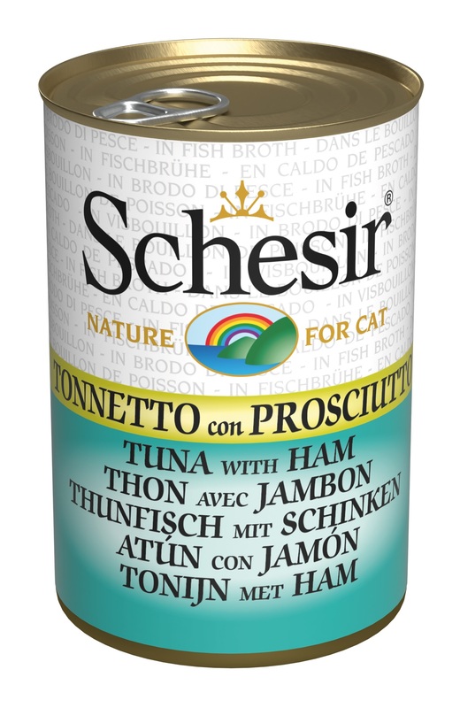 SCHESIR GATTO BRODO DI COTTURA TONNETTO PROSCIUTTO 140GR (lattina)