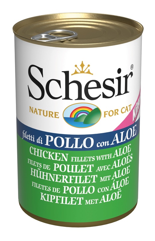 SCHESIR GATTO JELLY KITTEN POLLO ALOE 140GR (lattina)