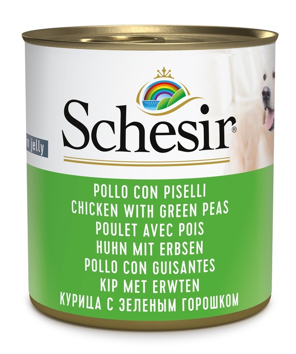 SCHESIR CANE JELLY POLLO PISELLI 285GR (lattina)