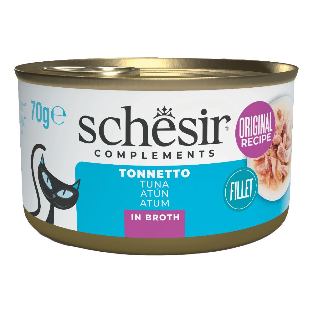 Schesir Gatto Lattina In Brodo Di Pesce Adulto Tonnetto 70 Gr