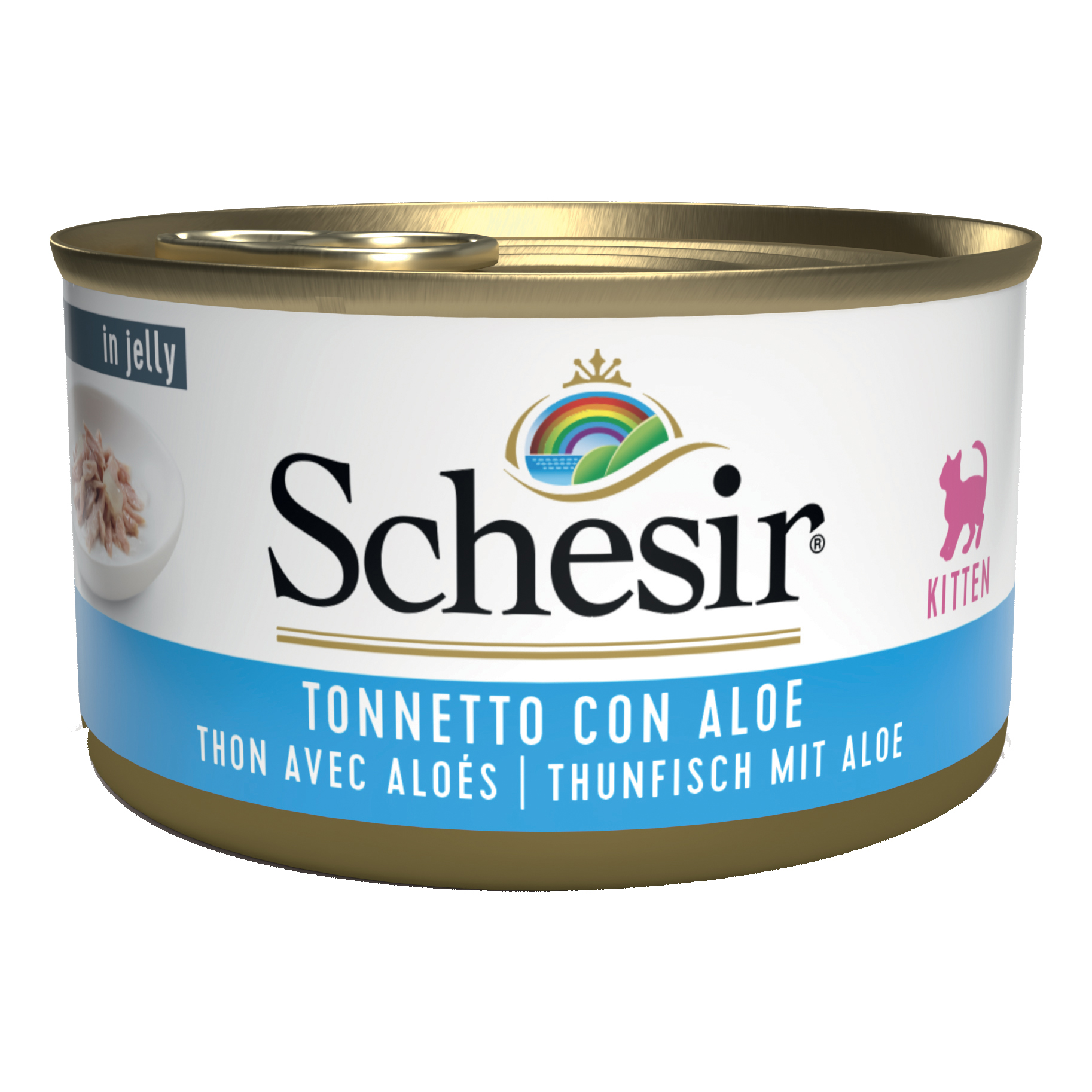 Schesir Gatto Lattina In Jelly Kitten Tonnetto &amp; Aloe 85 Gr
