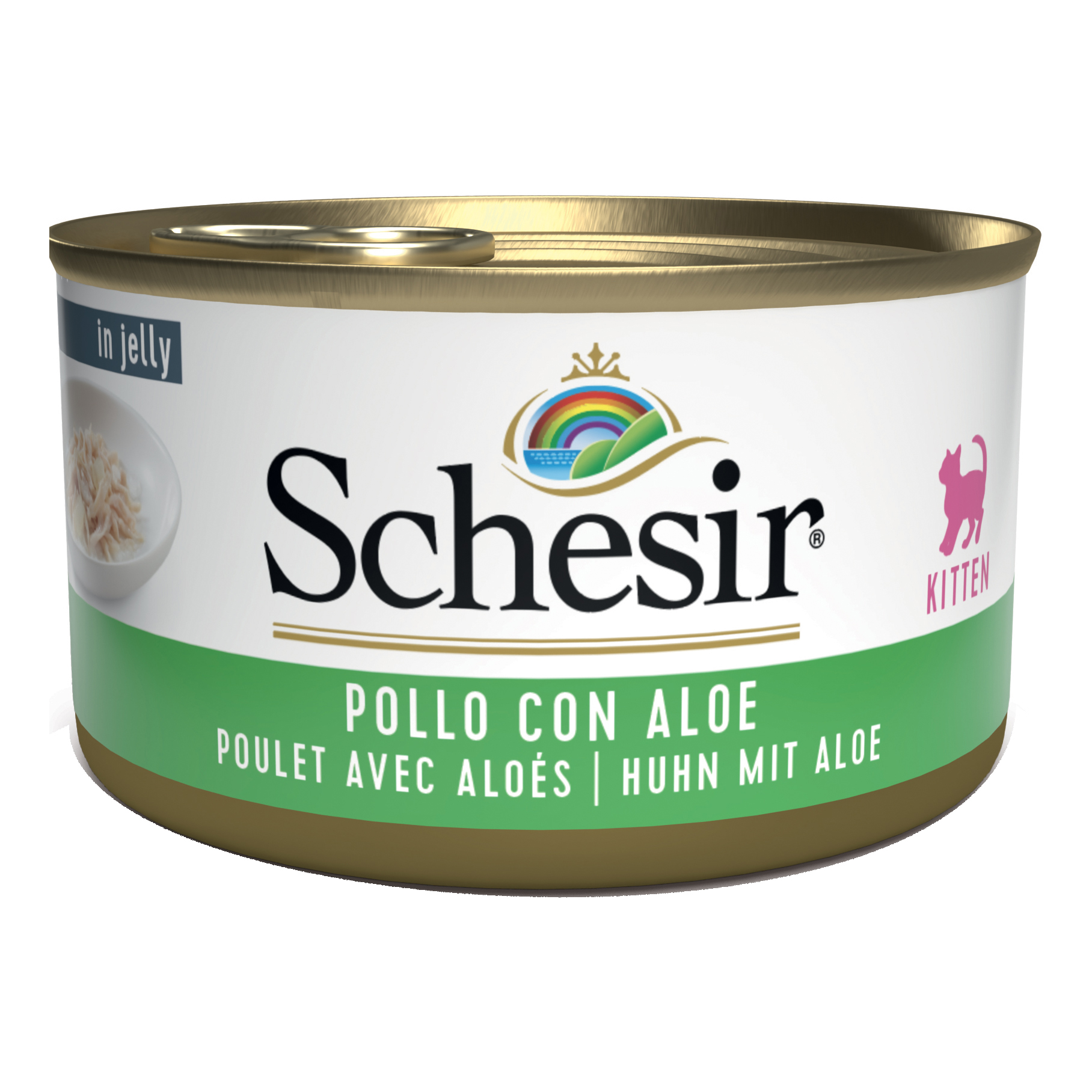 Schesir Gatto Lattina In Jelly Kitten Pollo &amp; Aloe 85 Gr