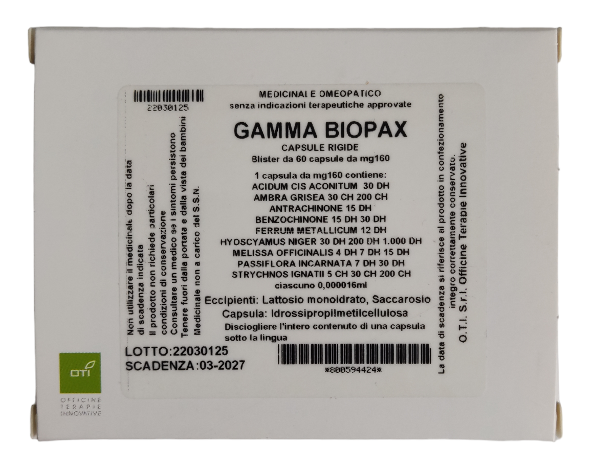 Gamma Biopax Rimedio Omeopatico 60 Capsule