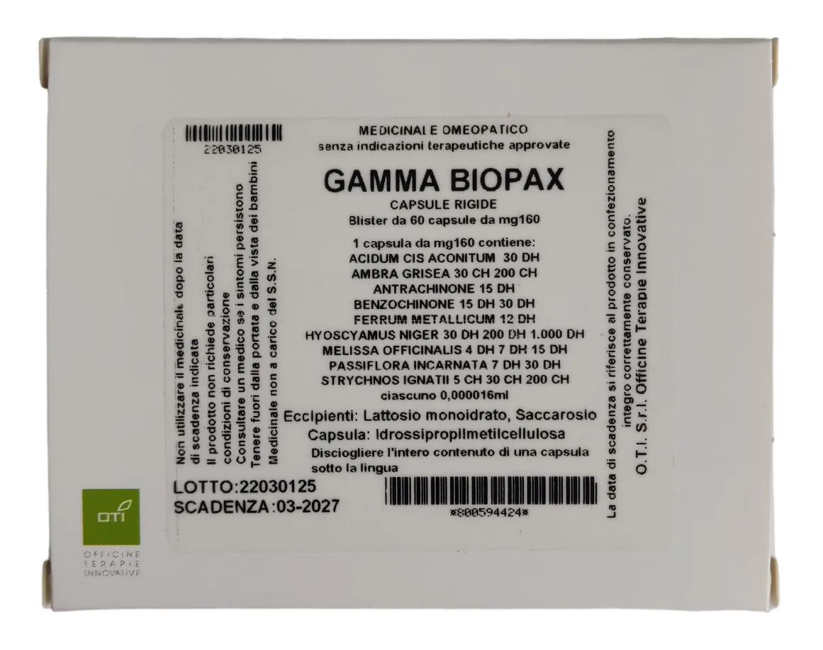 Gamma Biopax Rimedio Omeopatico 60 Capsule
