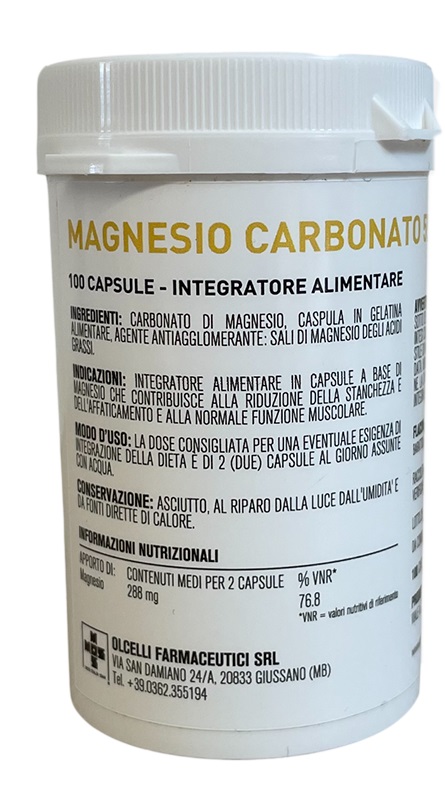 Magnesio carbonato 100 capsule