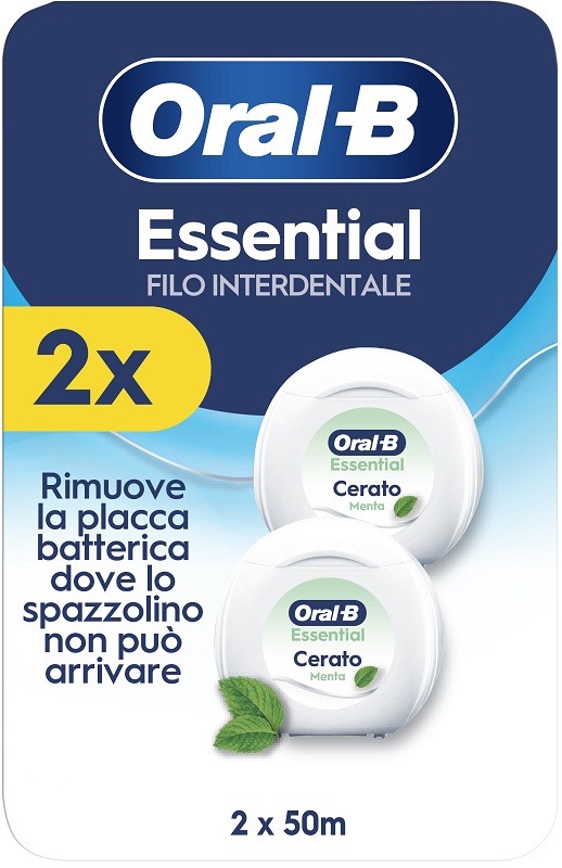 Oral-b essential filo interdentale cerato menta 2 pezzi da 50 m — confronto prezzi