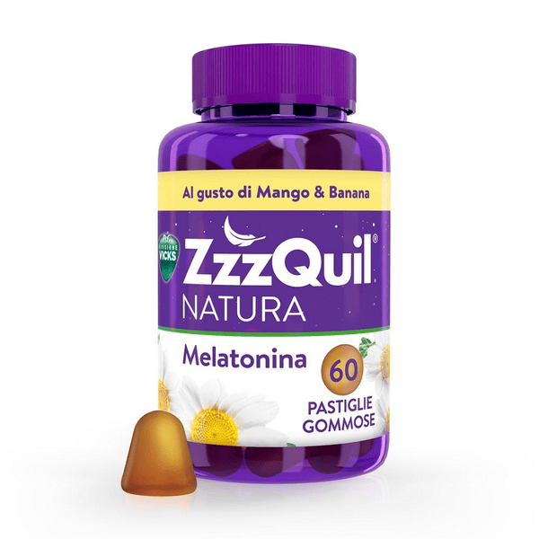 Vicks ZzzQuil Natura Integratore Sonno Mango Banana 60 Gommose