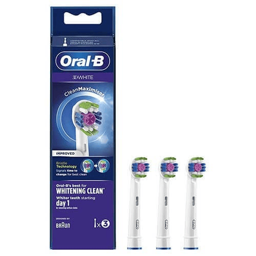 Oral-B Pro 3D White Testine Di Ricambio 3 Pezzi