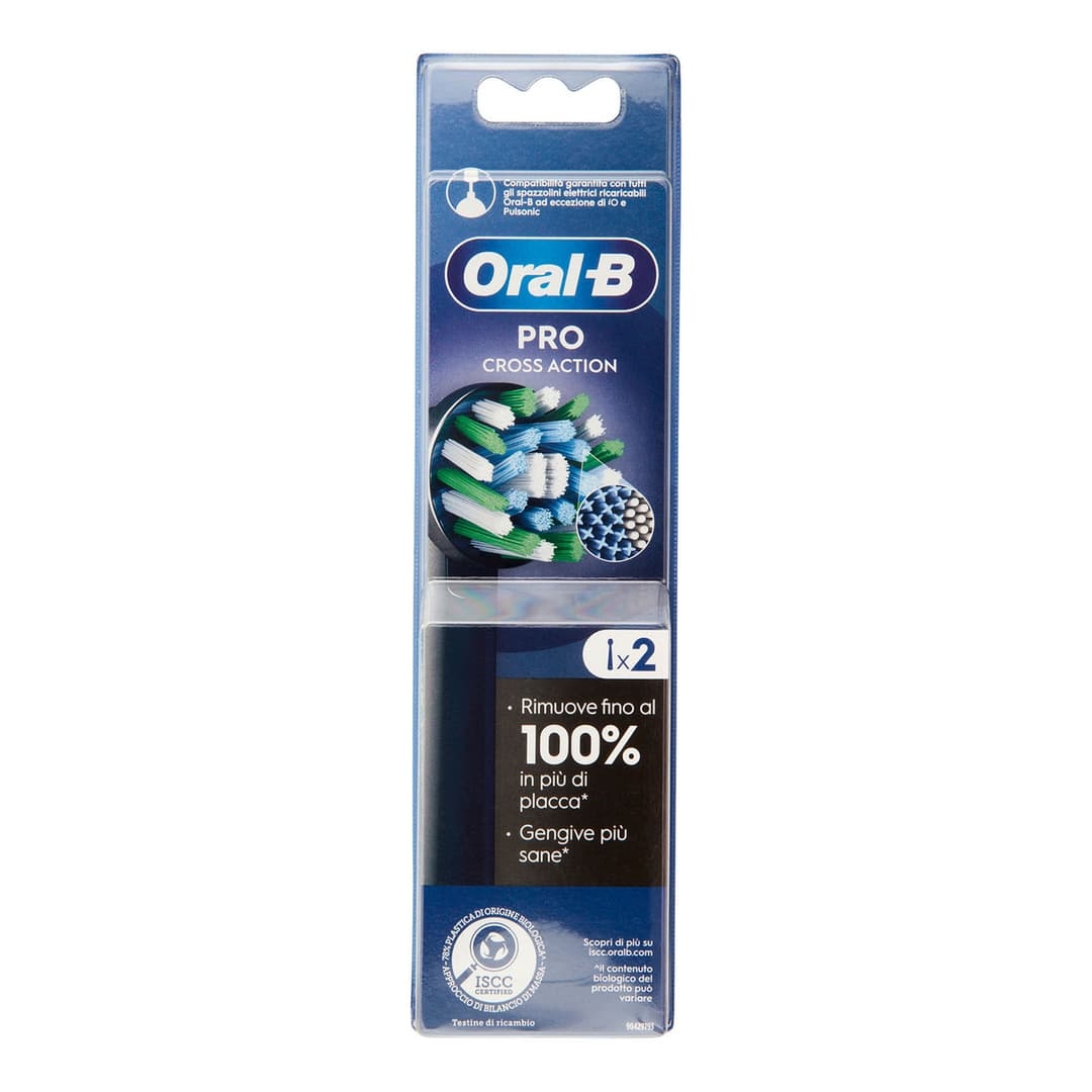 Oral-b Pro Cross Action Testine Di Ricambio Per Spazzolino Elettrico 2 Pezzi — confronto prezzi