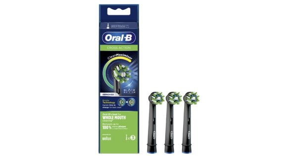 Oral-B Power Refill Cross Action Black Testine Di Ricambio 3 Pezzi
