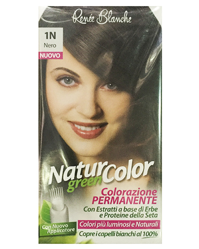 Renee Blanche - Natur Green Color - tintura per capelli N. 1N nero