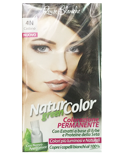 Renee Blanche - Natur Green Color - tintura per capelli N. 4N castano