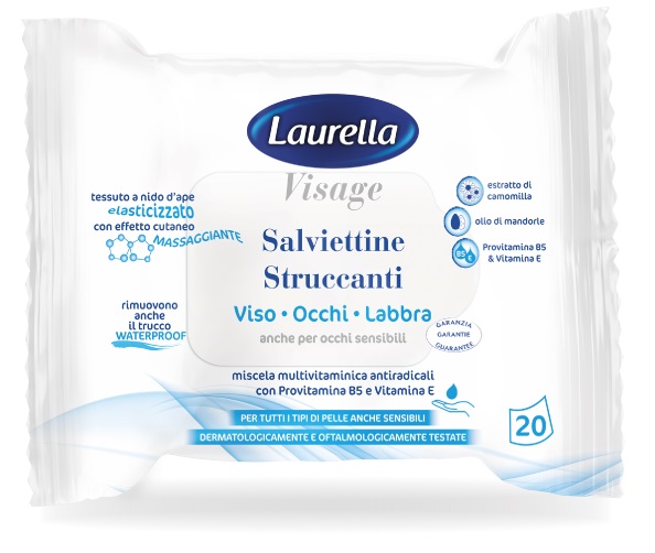 Laurella Salviettine Struccanti, 20 Salviettine