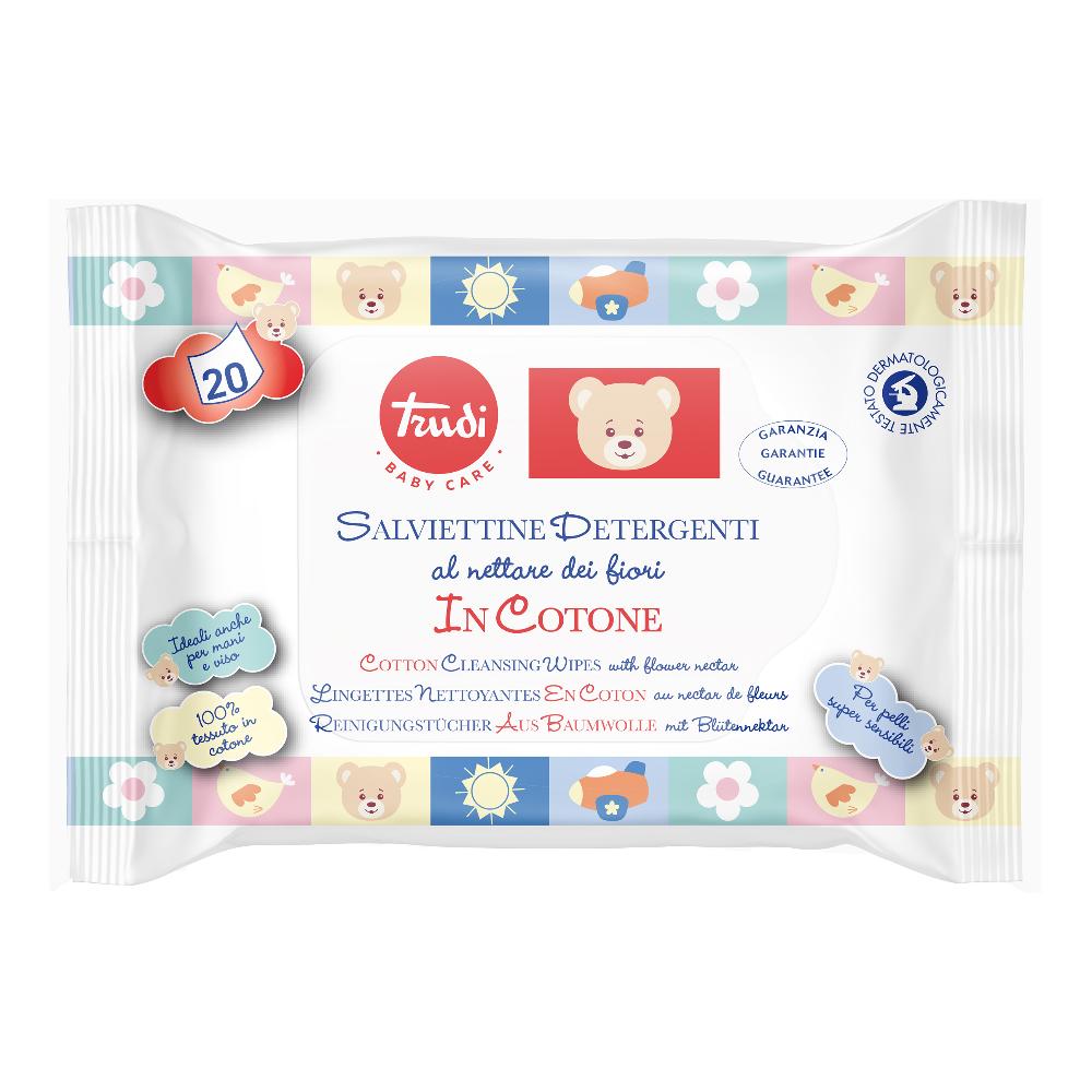 Trudi baby care salviette cotone 20 pezzi