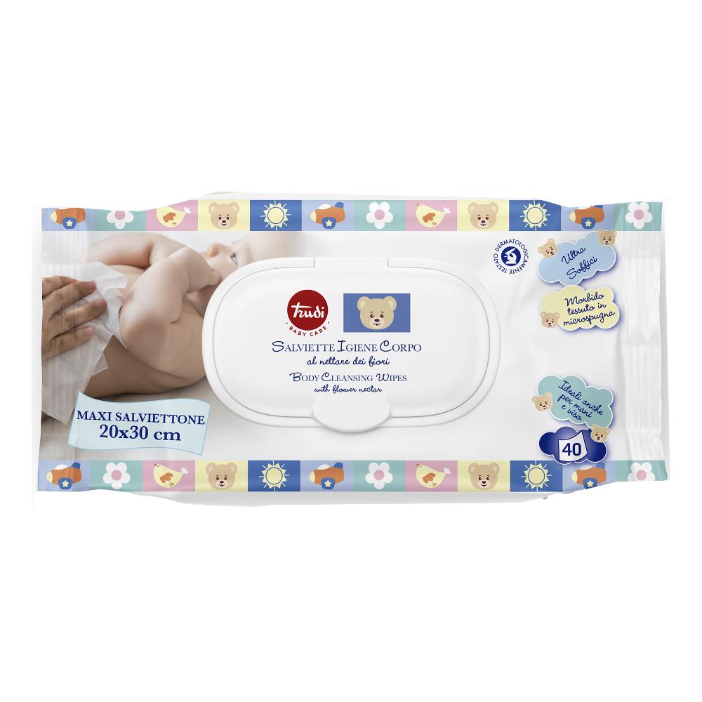 Trudi baby care salviettine igiene corpo 40 pezzi — confronto prezzi