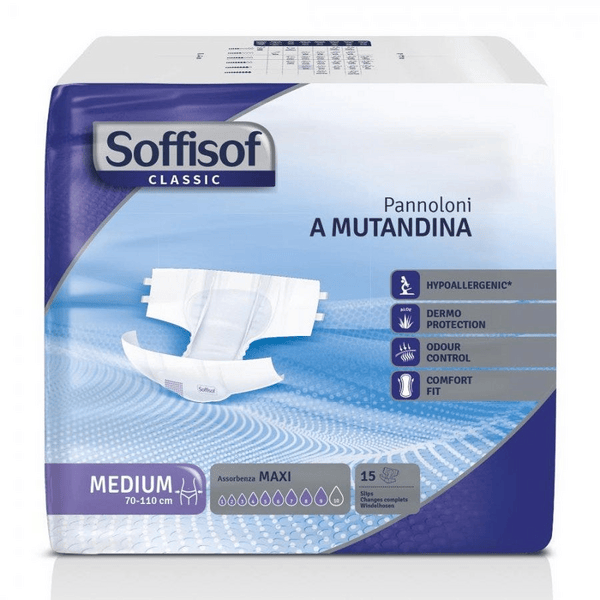 Soffisof - Soffisof Pannoloni A Mutandina Maxi Classic | Massima Assorbenza | 15 Pezzi L Box Maxi