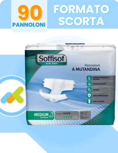 Soffisof - Soffisof Airdry Super | Pannoloni A Mutandina | Protezione Efficace | 15 Pezzi M Cf