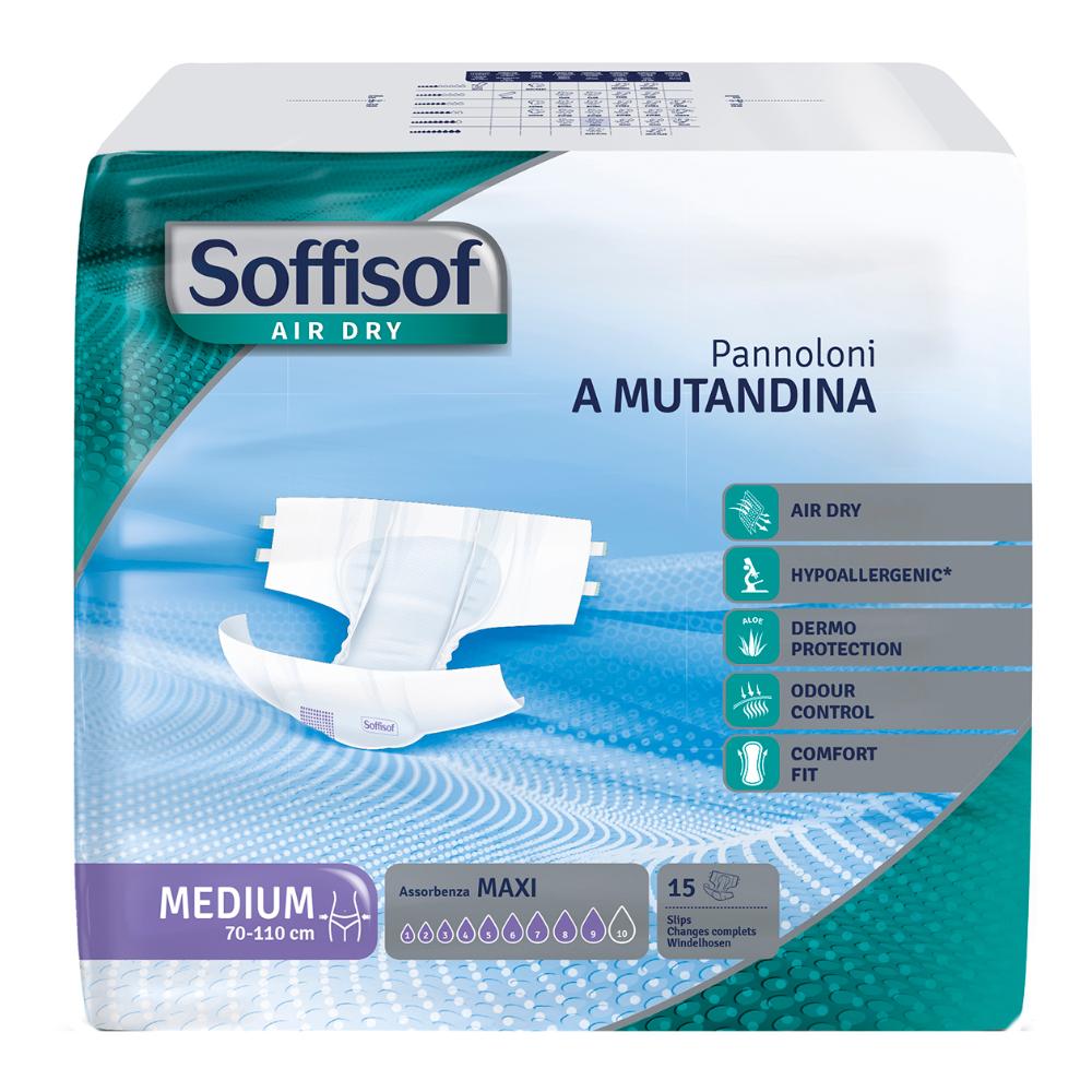 Soffisof air dry pannolino mutandina maxi m 15 pezzi