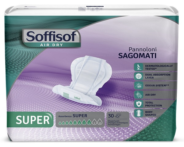 Soffisof Air Dry Pannoloni Sagomati Super 30 Pezzi