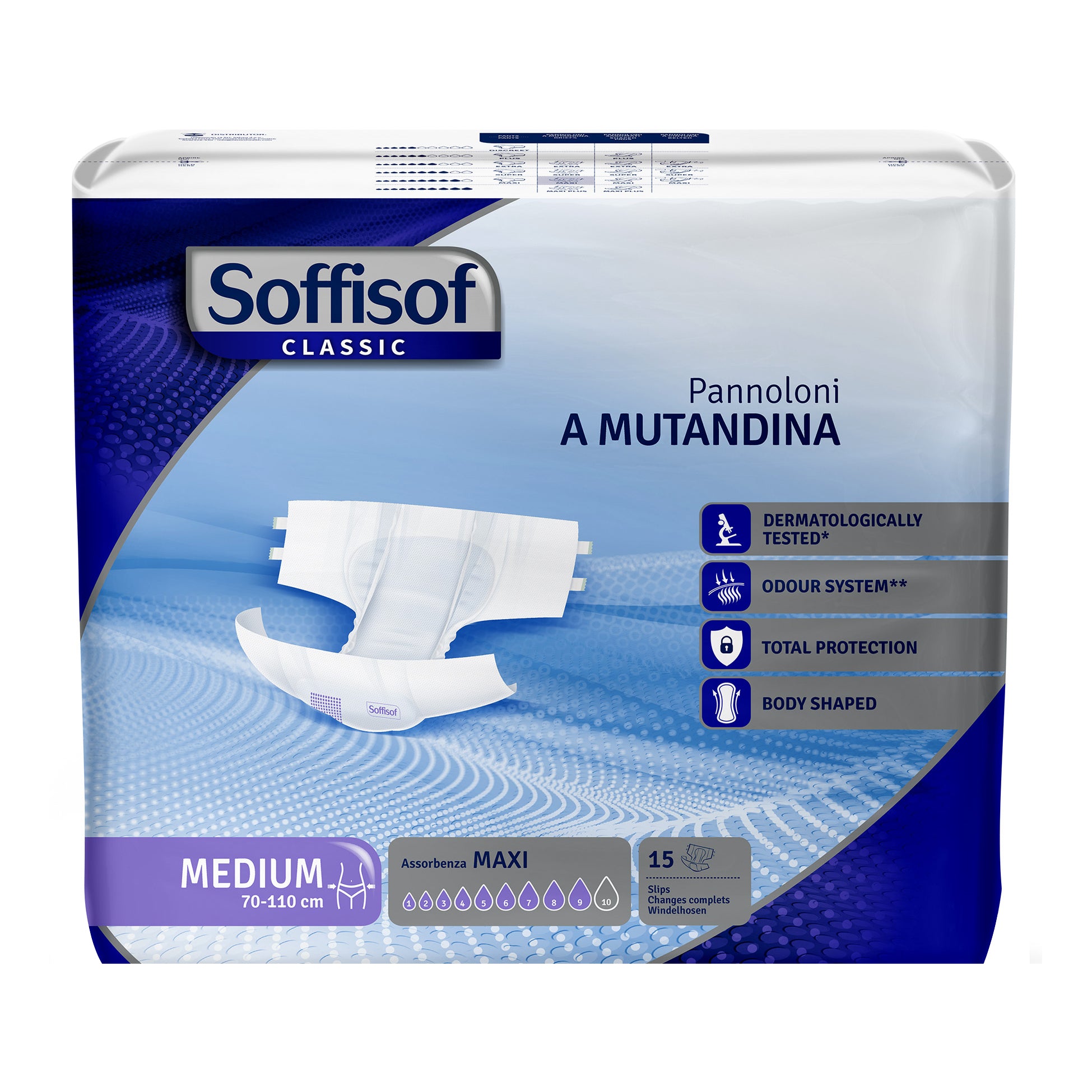 Soffisof Classic Maxi Pannoloni A Mutandina Taglia M 15 Pezzi