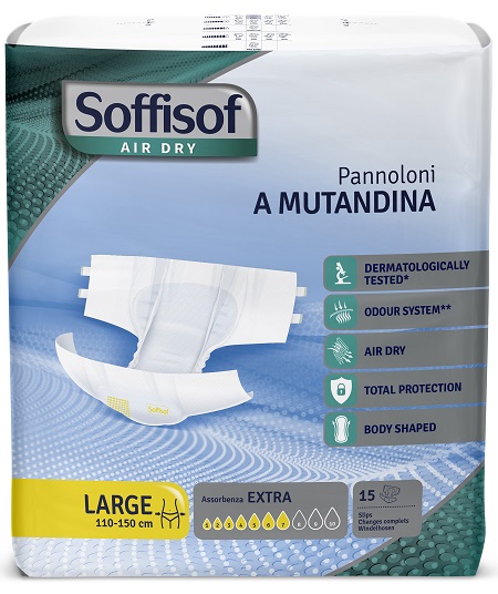 Soffisof Air Dry Extra Pannoloni A Mutandina Taglia L 15 Pezzi