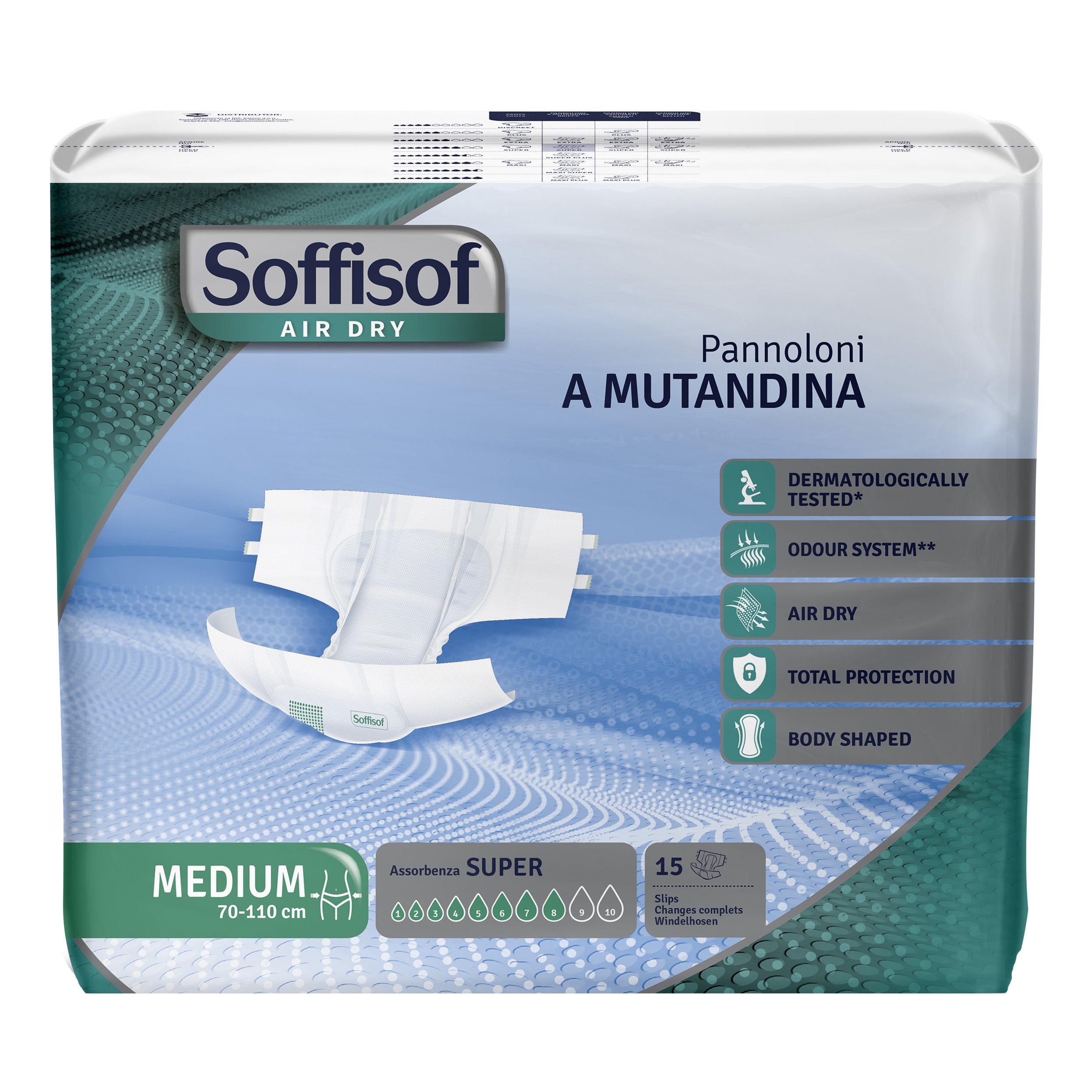 Soffisof air dry pannolino mutandina super m 15 pezzi