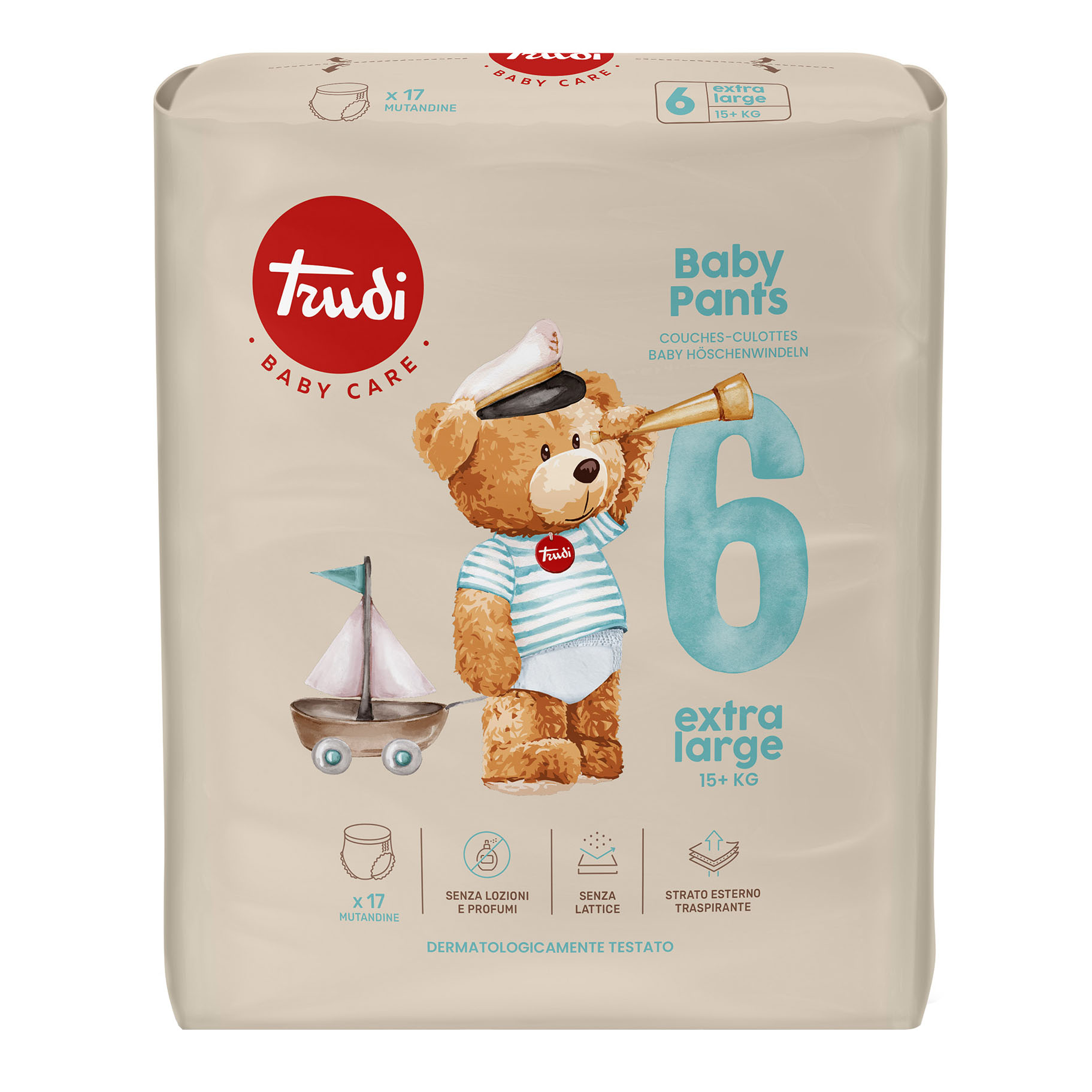 Trudi Baby Pants Extra Large oltre 15 kg 17 Pezzi