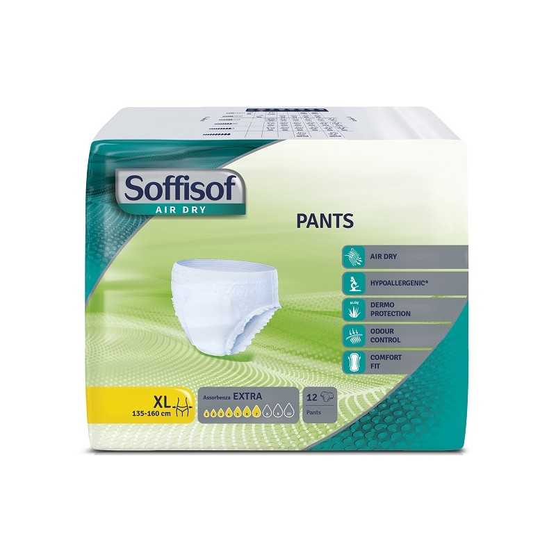 Pannolone soffisof air dry pants extra extra large 12 pezzi