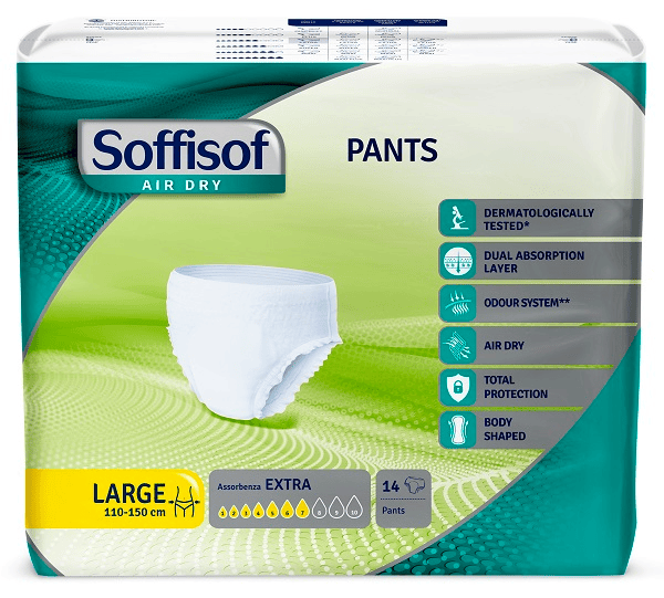 Soffisof Air Dry Pants Extra Misura Large 14 Pezzi