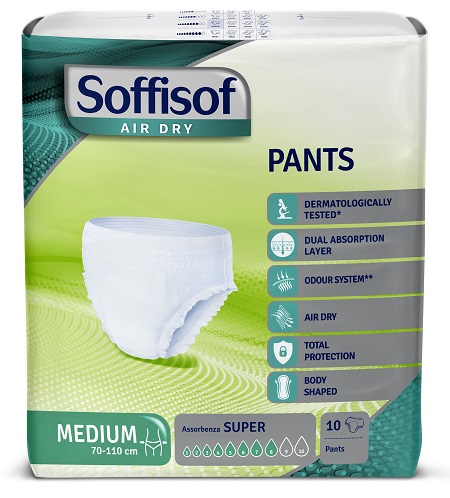 Soffisof Air Dry Super Pants Taglia M 10 Pezzi