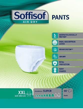 Soffisof Air Dry Super Pants Per Incontinenza Taglia Xxl 10 Pezzi