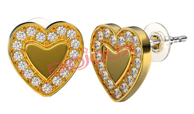 Biojoux Love Me Heart Orecchini In Acciaio Chirurgico