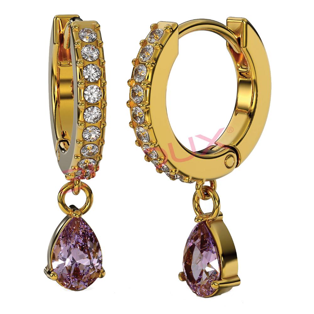 BJT317 ORECCHINI INES VIOLA GOLD PLATED — confronto prezzi